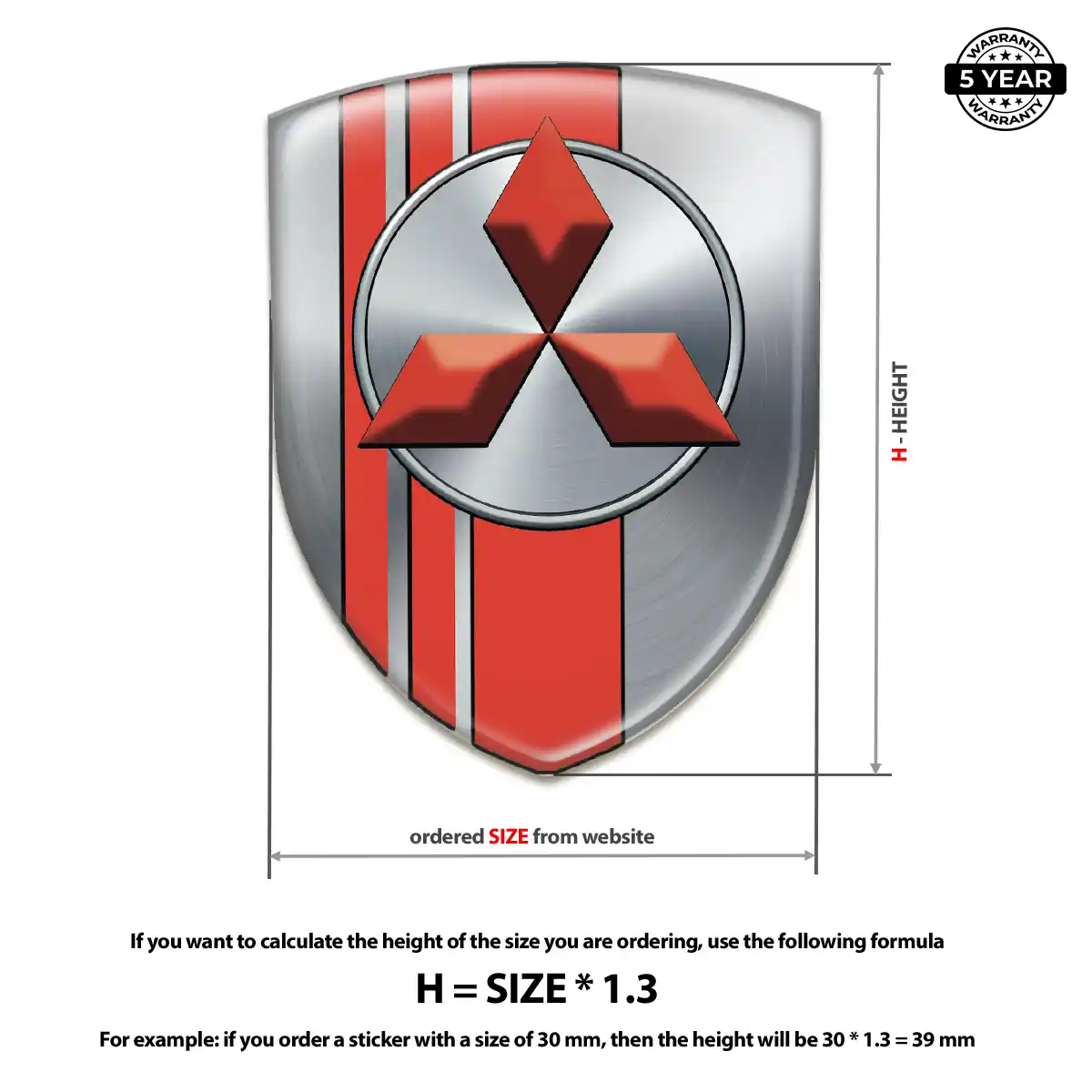 Mitsubishi Emblem Badge Logo Prestige Line