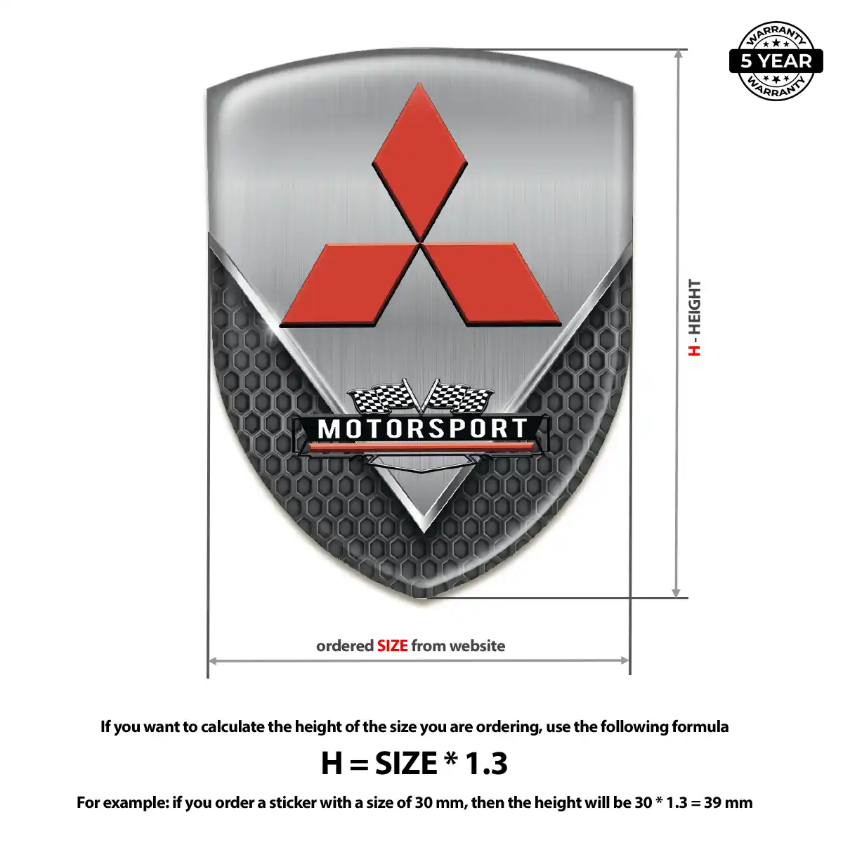 Mitsubishi Emblem Badge Logo Signature Grade