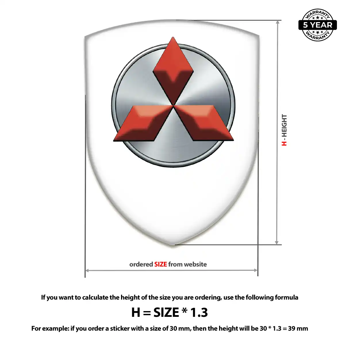 Mitsubishi Emblem Badge Prime Quality