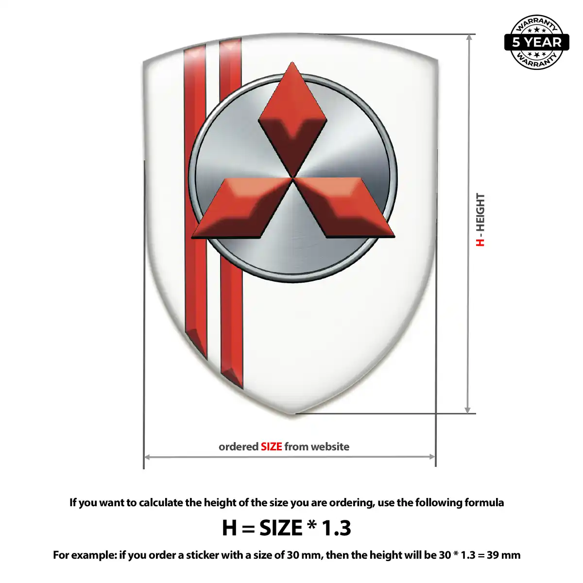 Mitsubishi Emblem Badge Signature Grade