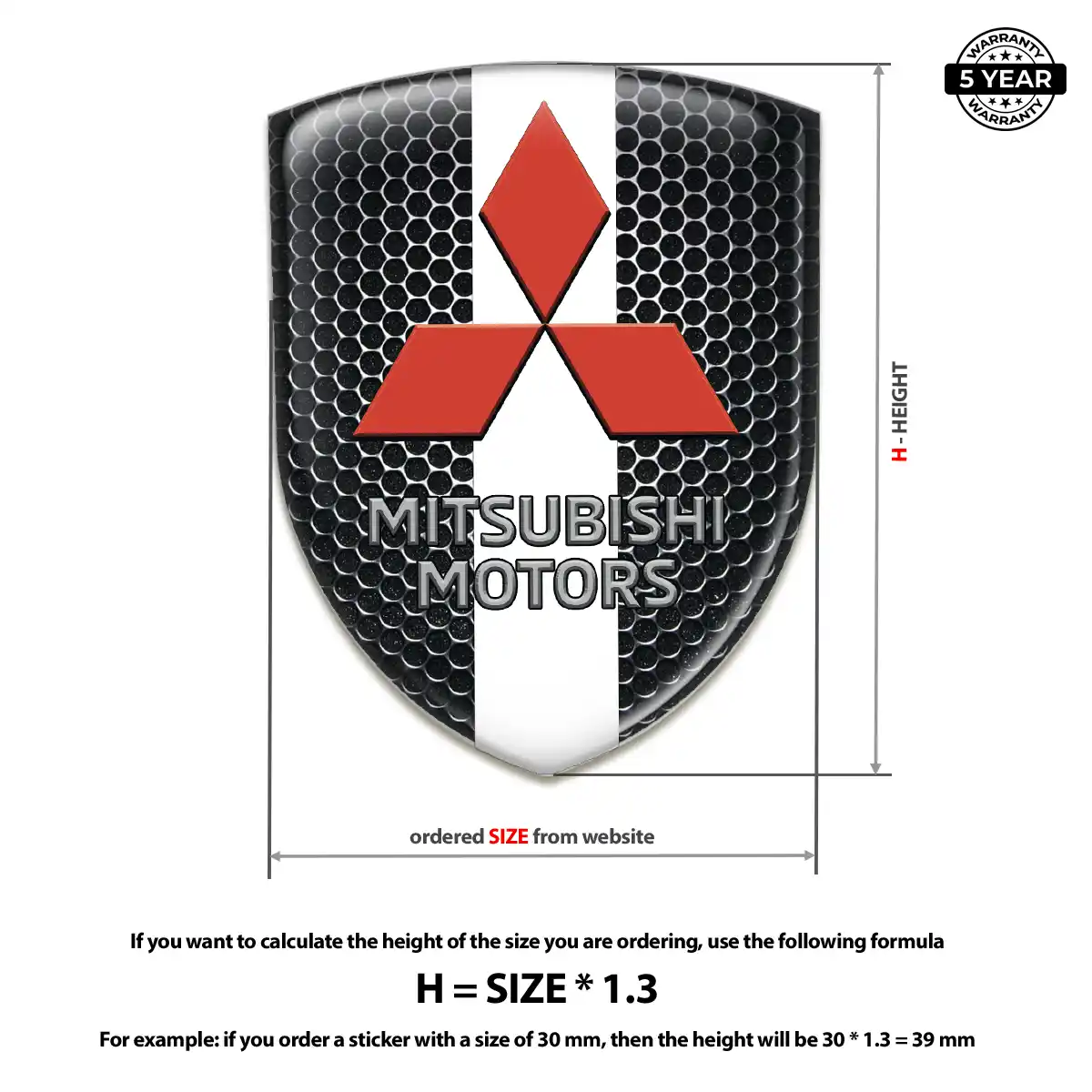 Mitsubishi Emblem Crest Elite Finish