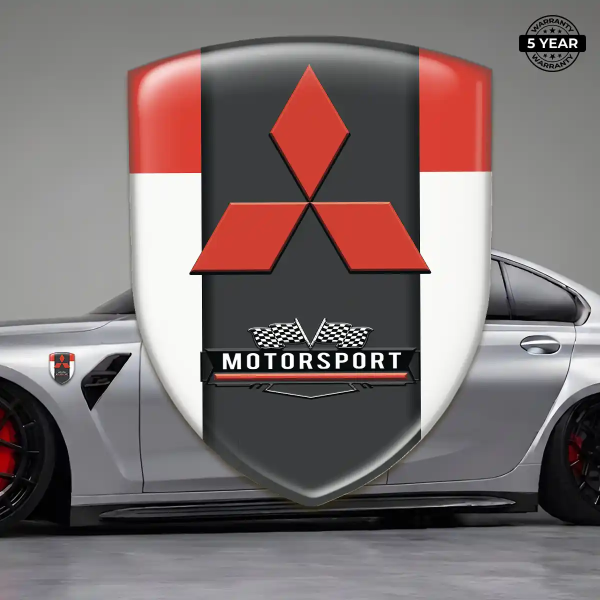 Mitsubishi Emblem Domed Badge Deluxe Edition