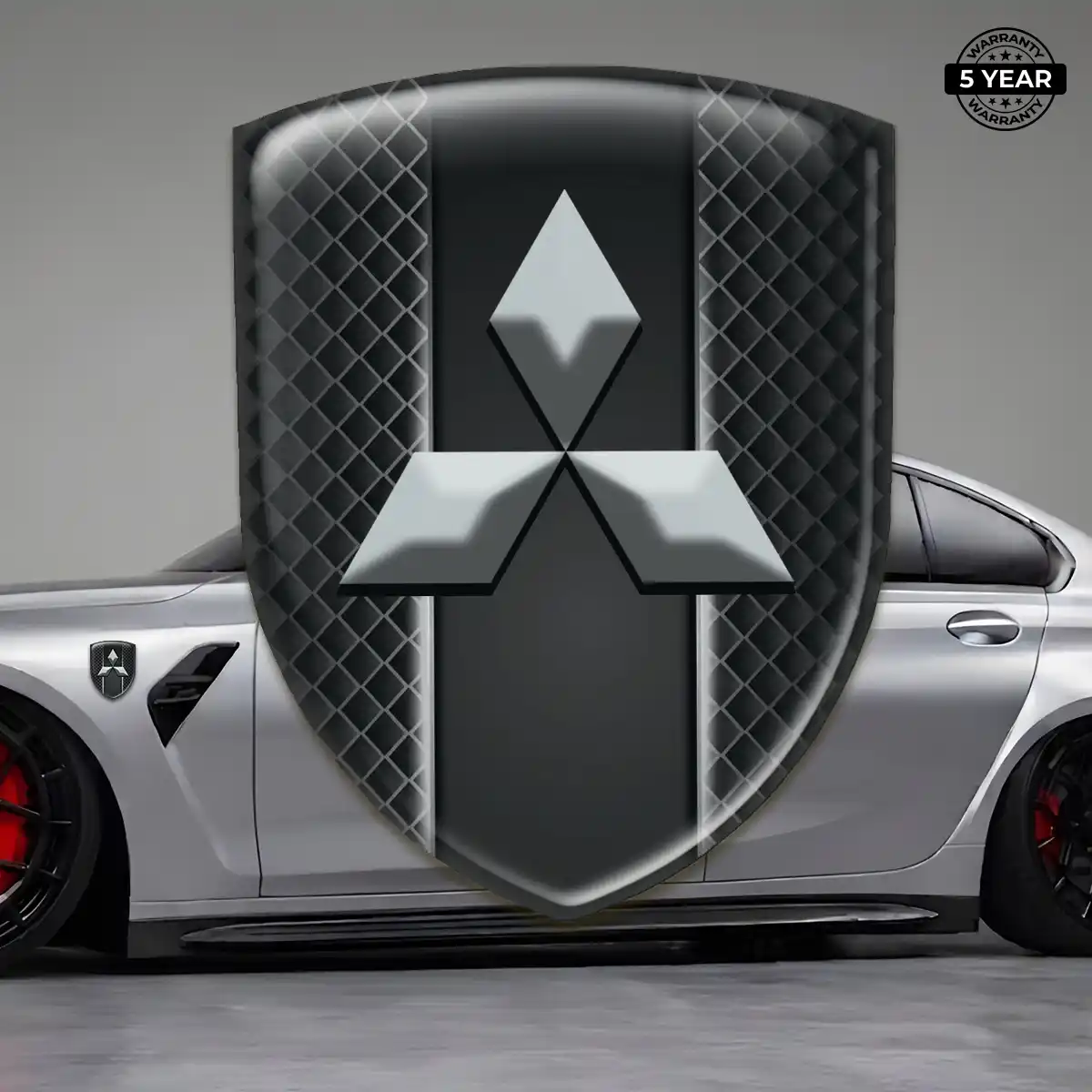 Mitsubishi Emblem Domed Badge Elite Finish