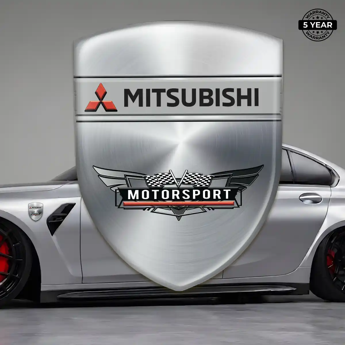 Mitsubishi Emblem Domed Badge Refined Design