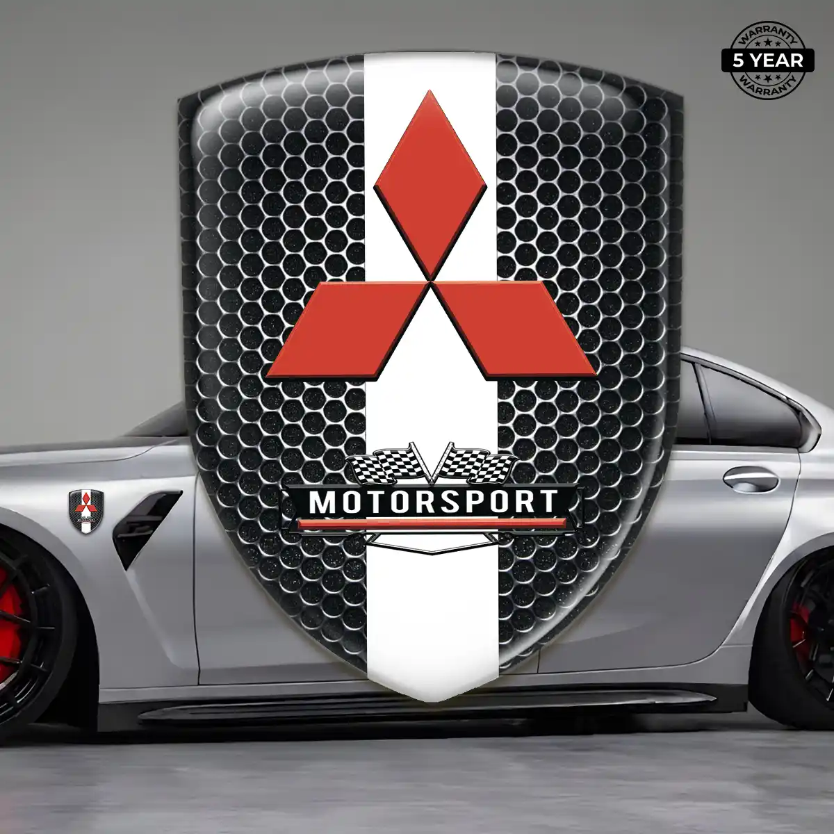 Mitsubishi Emblem Domed Badge Signature Grade