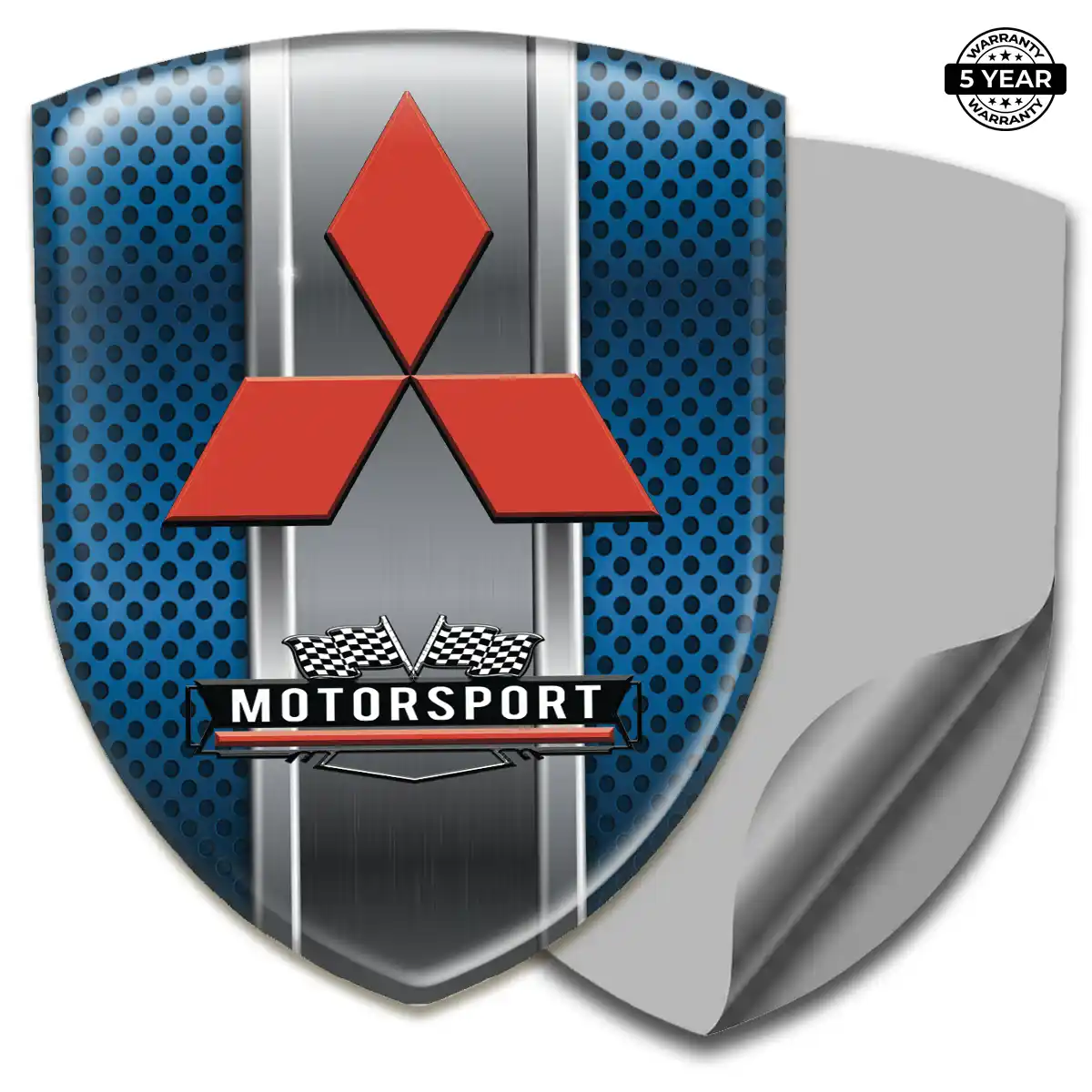 Mitsubishi Emblem Domed Badge Sleek Style