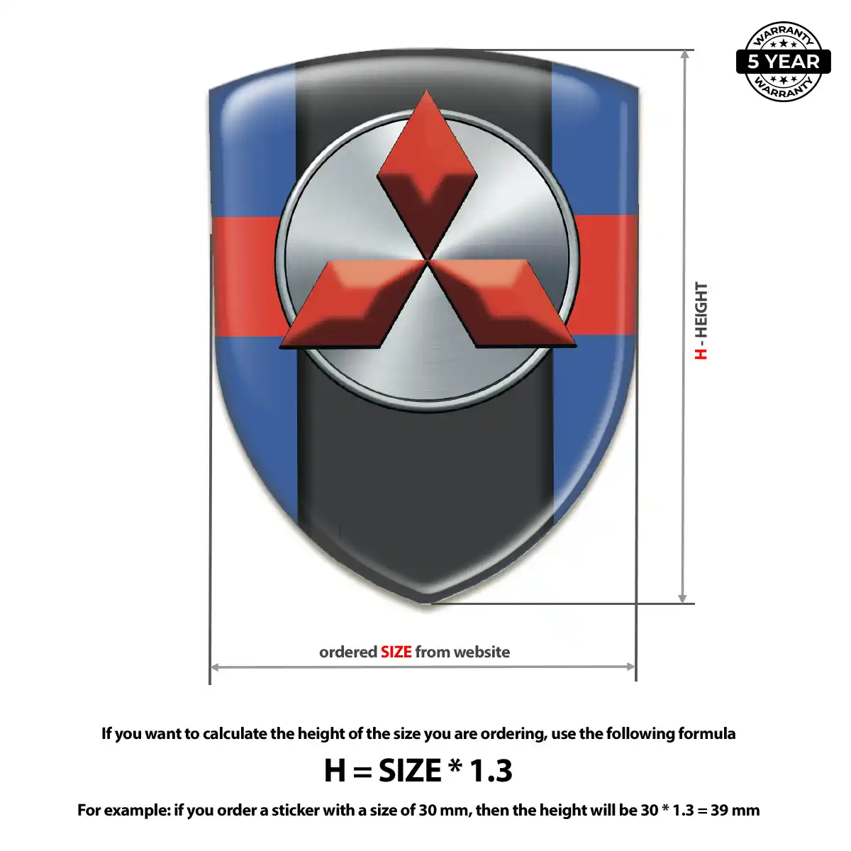 Mitsubishi Emblem Logo Badge Deluxe Edition