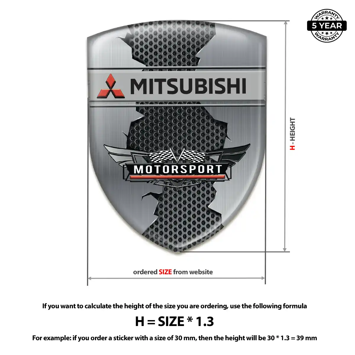 Mitsubishi Emblem Logo Badge Elite Edition