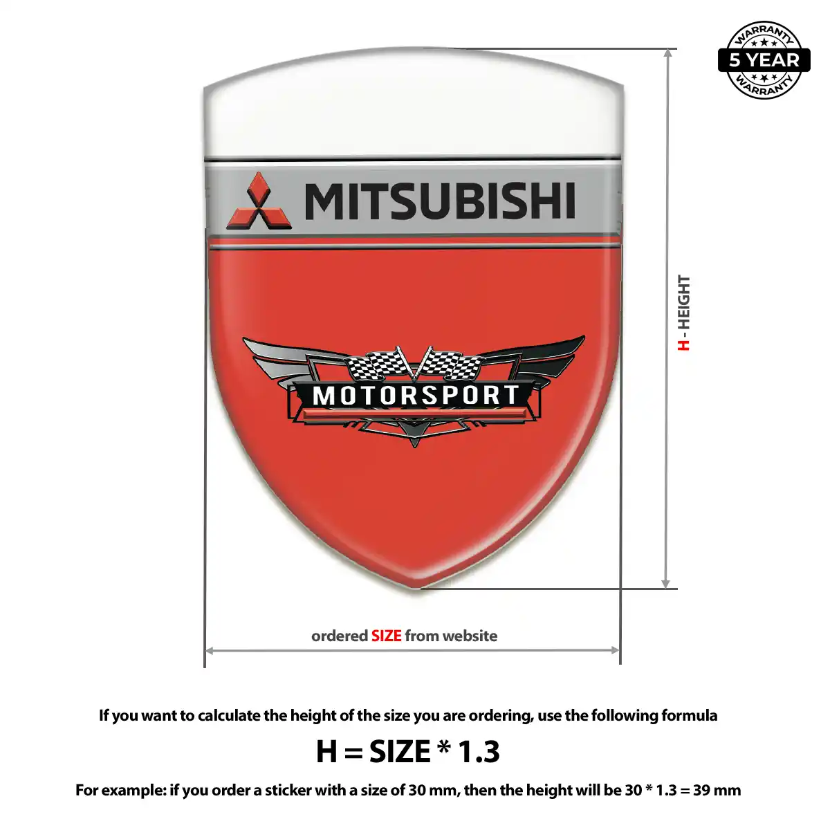 Mitsubishi Emblem Logo Badge Prestige Line
