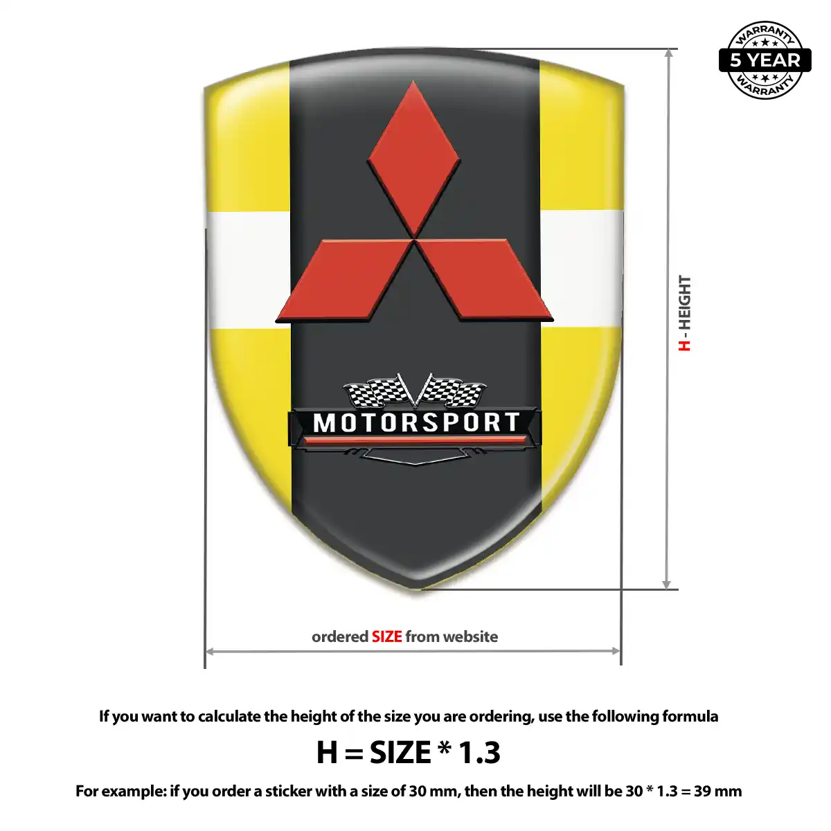 Mitsubishi Emblem Logo Elite Finish