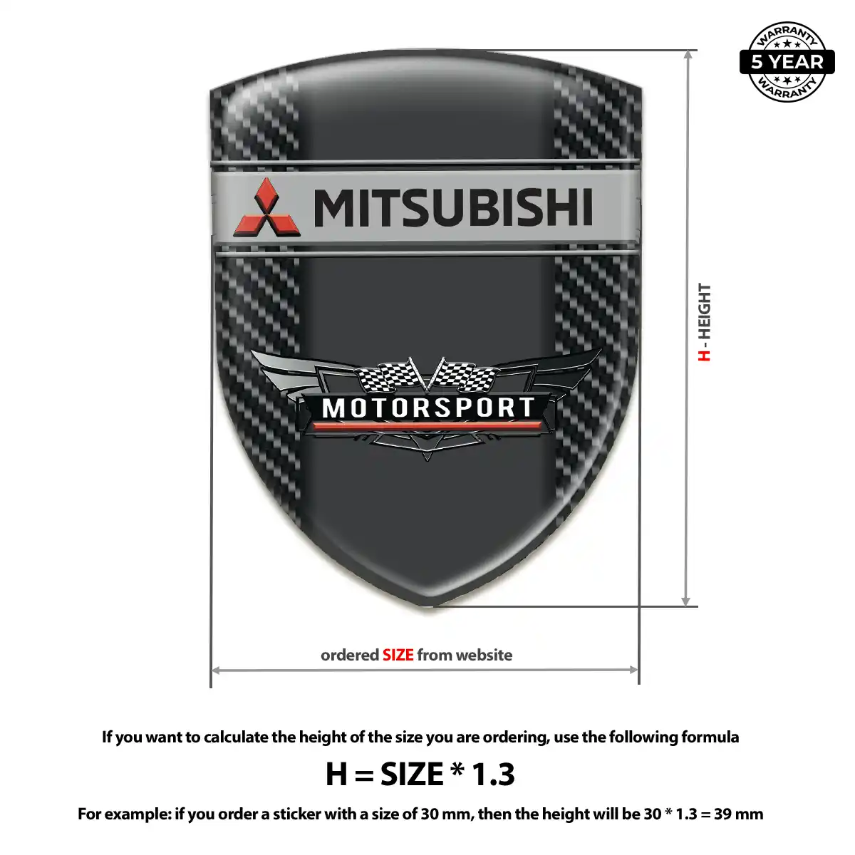 Mitsubishi Emblem Shield Elite Finish