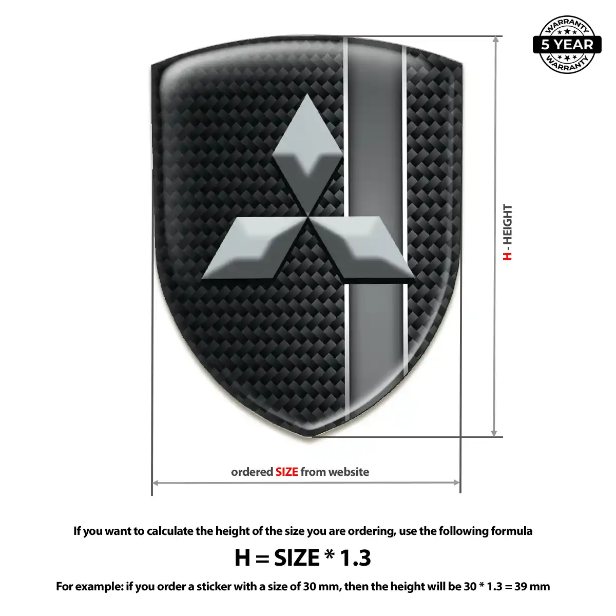 Mitsubishi Emblem Shield Prime Quality
