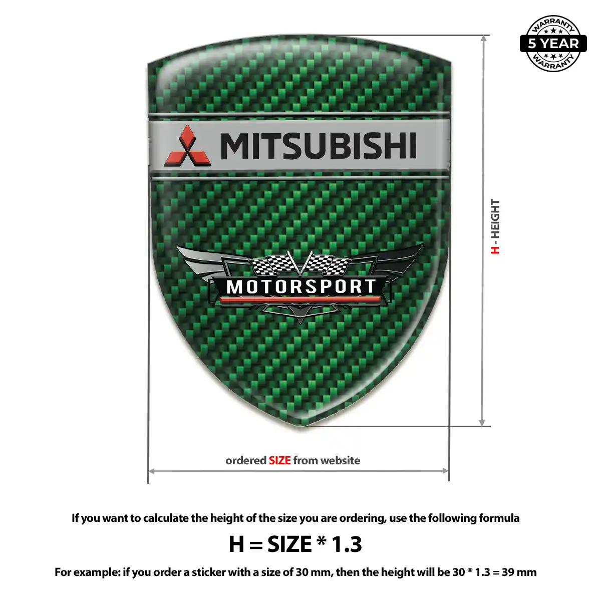 Mitsubishi Emblem Shield Signature Grade