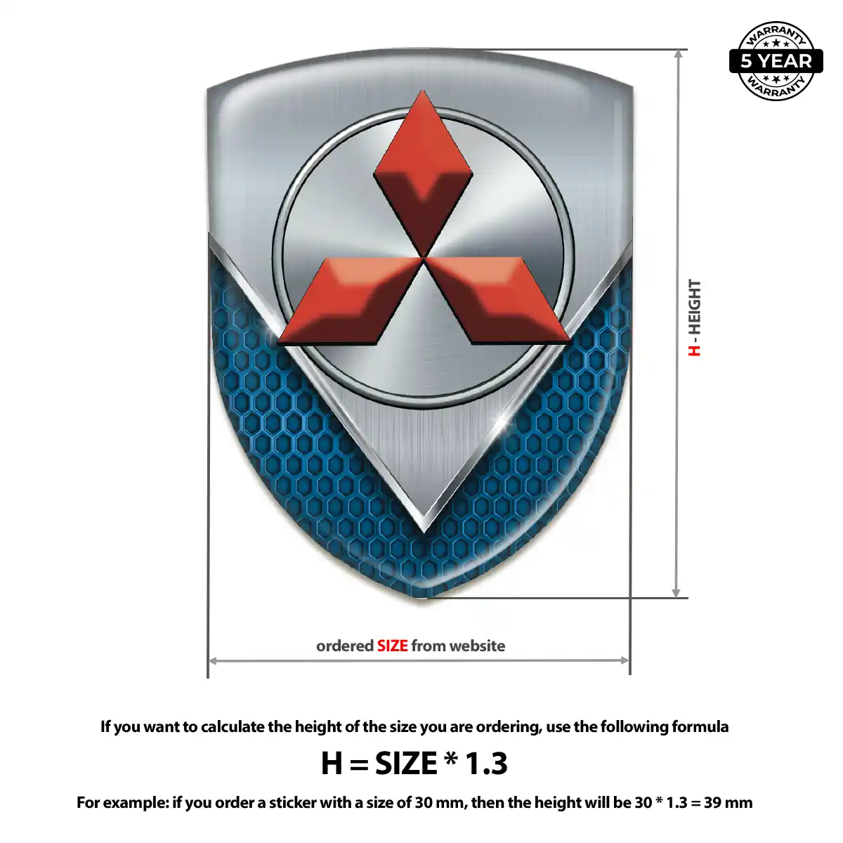 Mitsubishi Emblem Silicone Elite Finish
