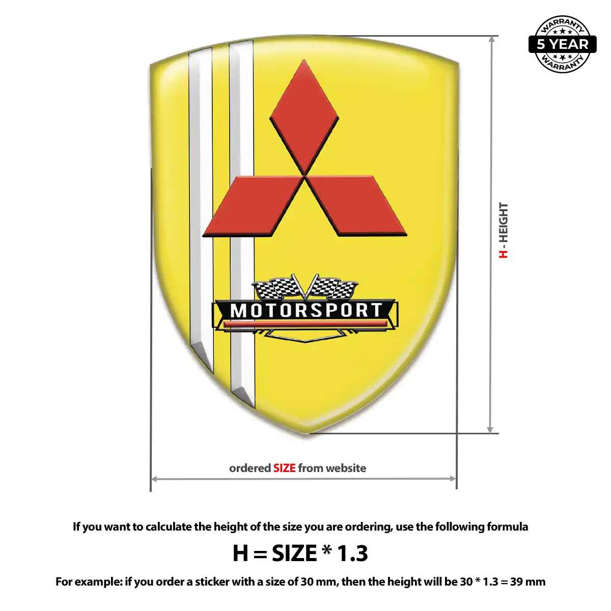 Mitsubishi Emblem Silicone Signature Grade