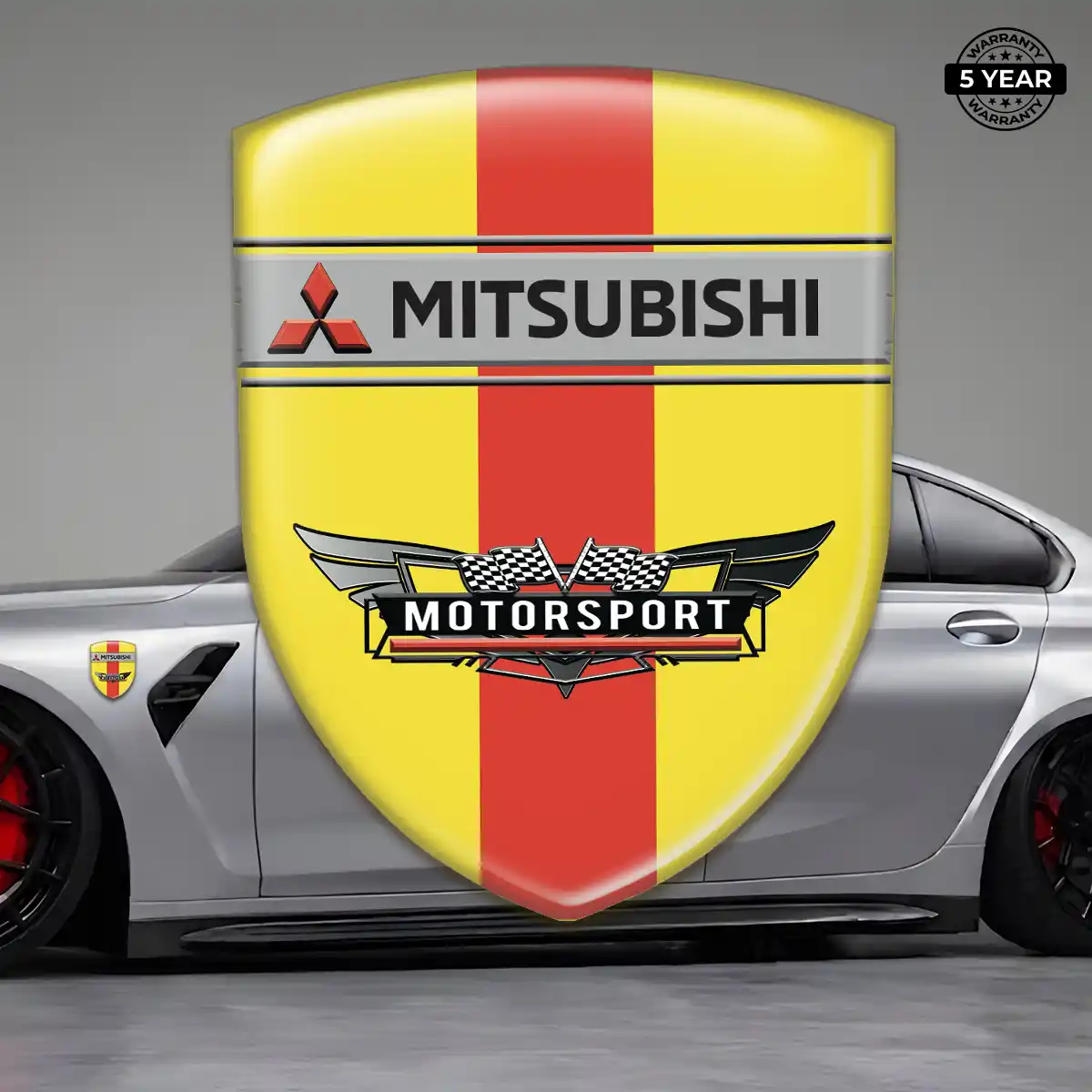 Mitsubishi Epoxy Domed Sticker Elite Finish