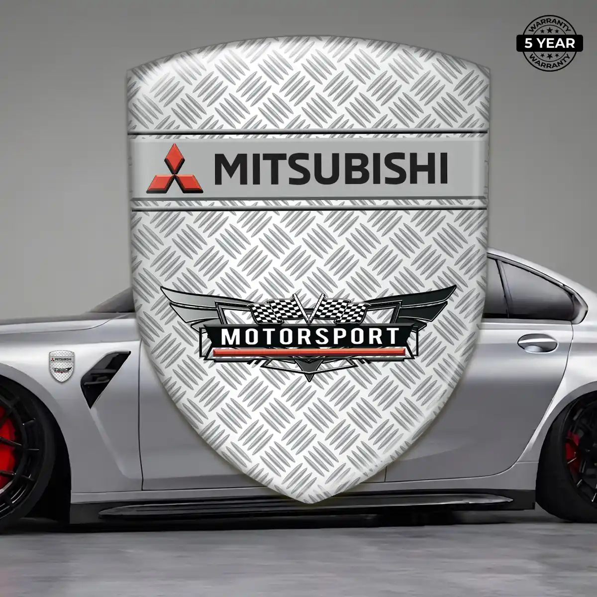 Mitsubishi Epoxy Domed Sticker Sleek Style