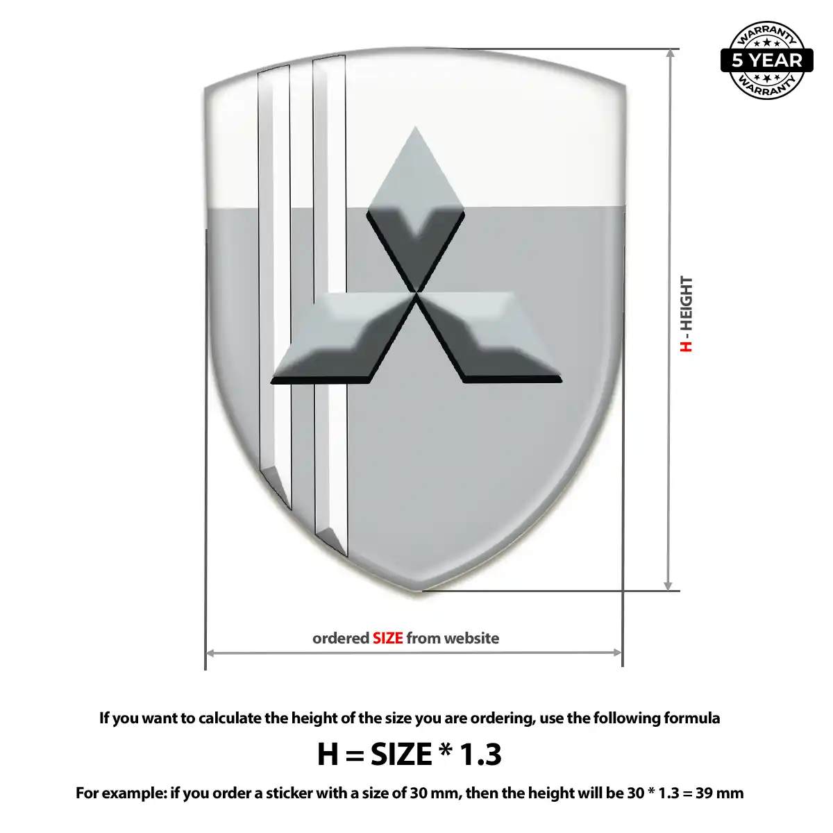Mitsubishi Gel Badge Sticker Elite Edition