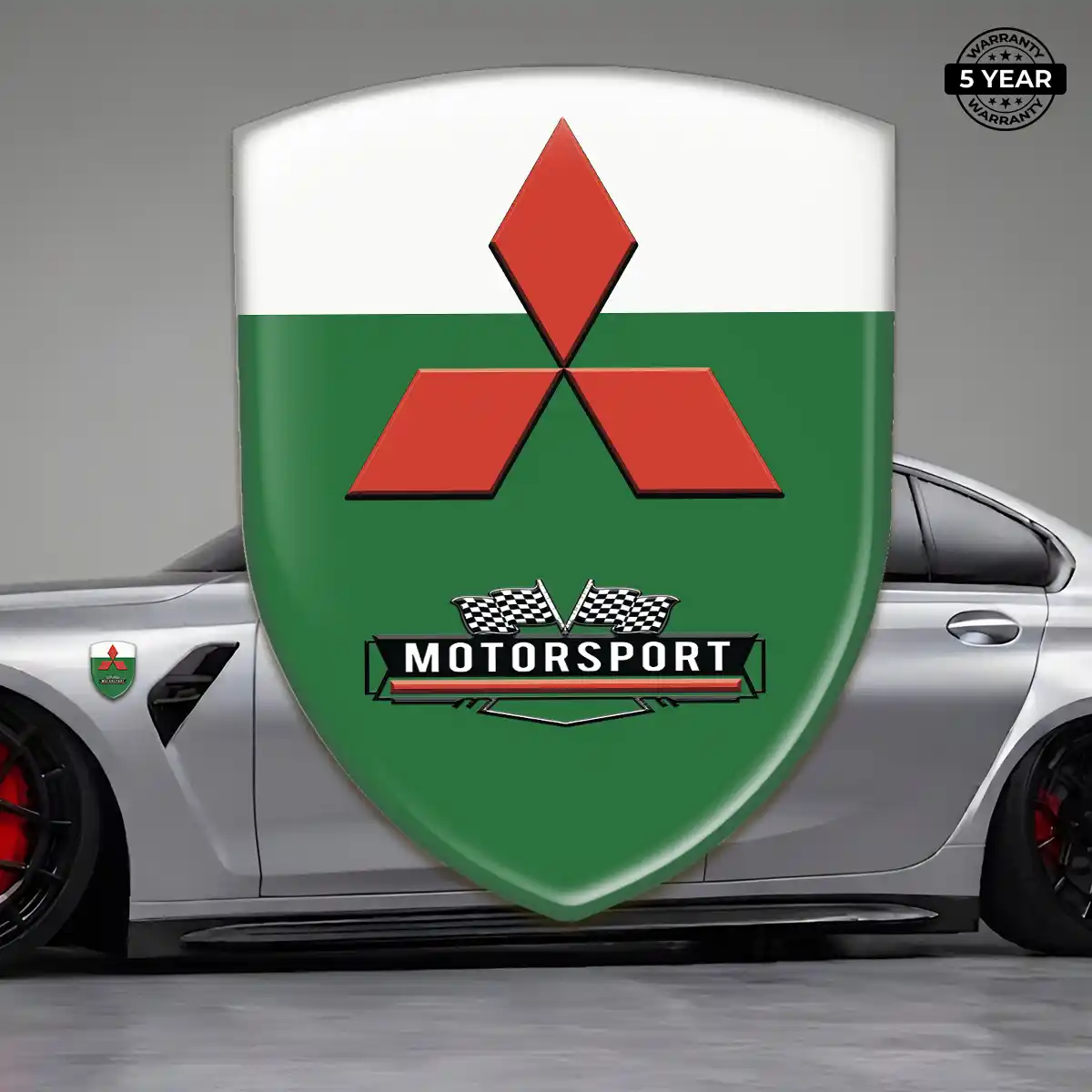 Mitsubishi Gel Badge Sticker Elite Finish