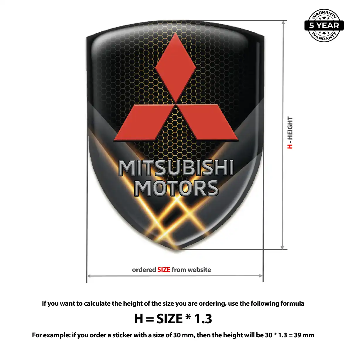 Mitsubishi Gel Badge Sticker Exclusive Series