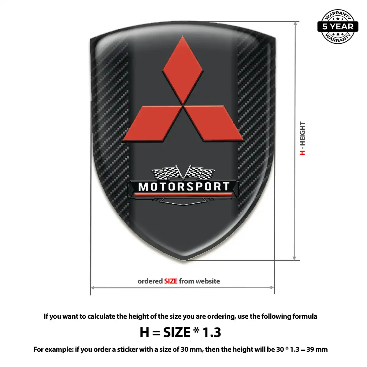 Mitsubishi Gel Badge Sticker Noble Edition