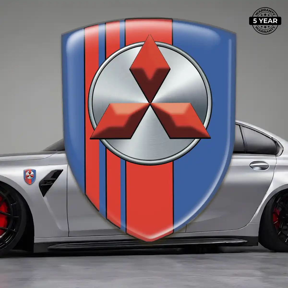 Mitsubishi Gel Badge Sticker Sleek Style