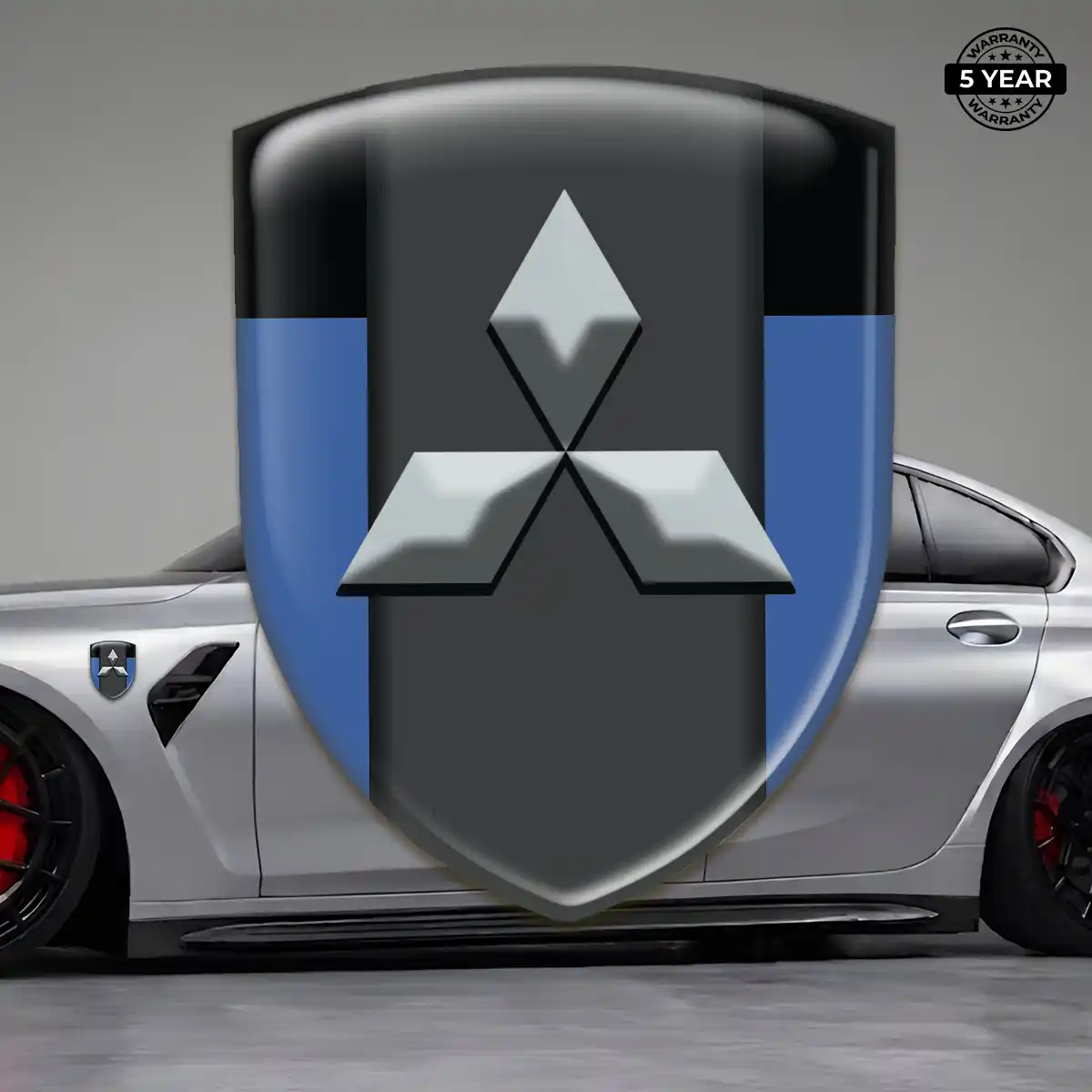 Mitsubishi Gel Emblem Sticker Elite Finish