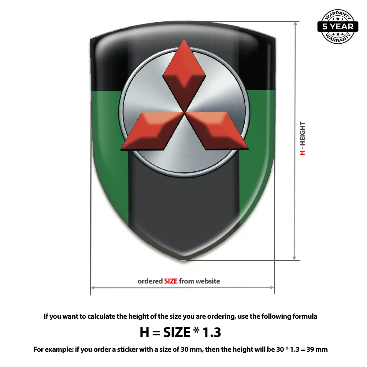 Mitsubishi Gel Emblem Sticker Exclusive Series
