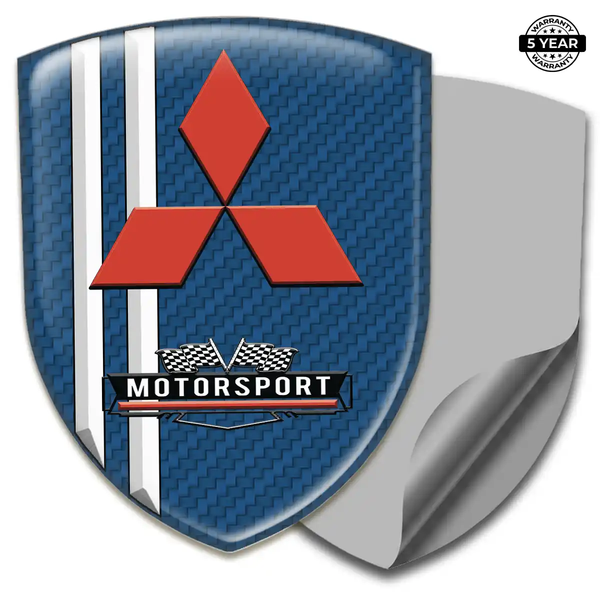 Mitsubishi Gel Emblem Sticker Refined Design