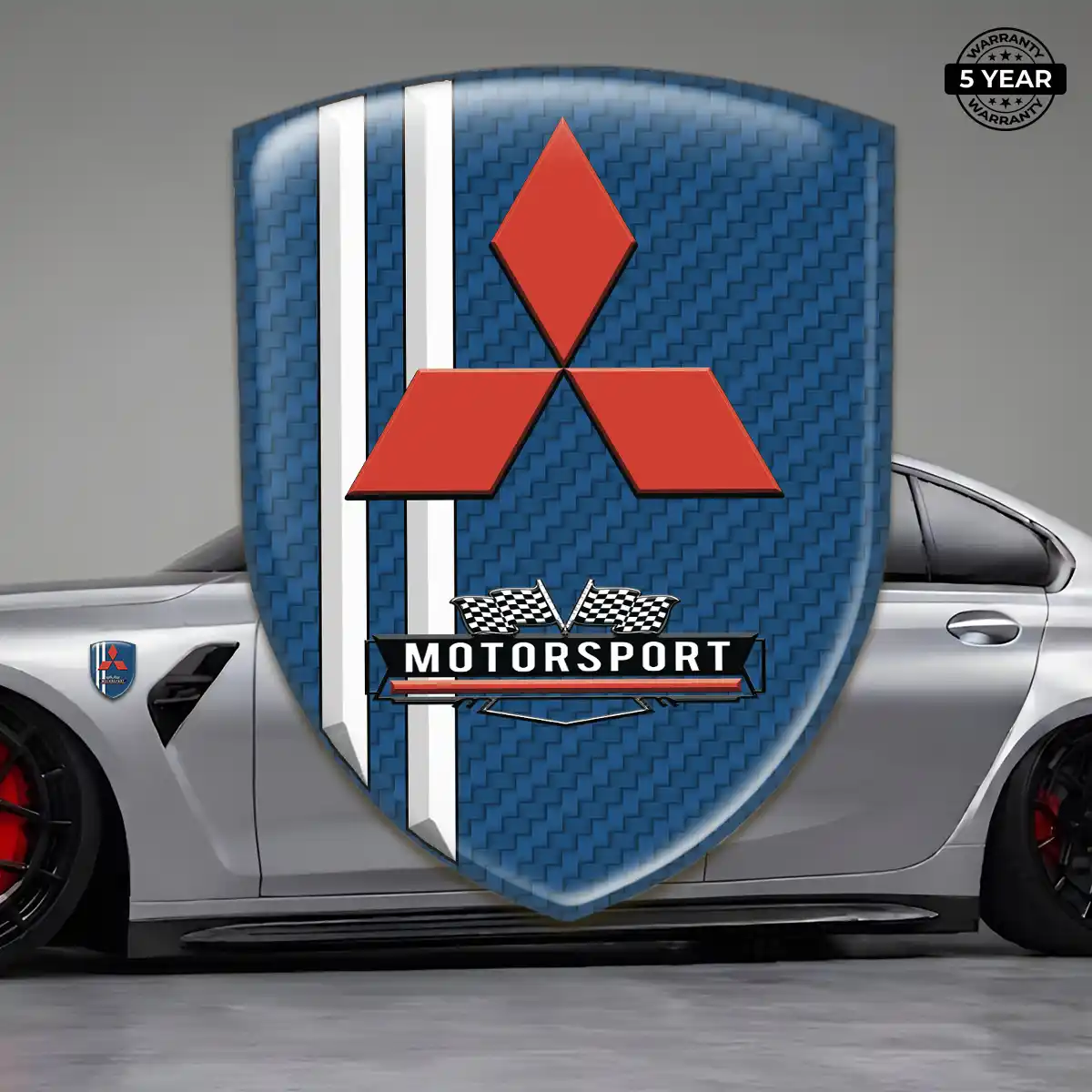 Mitsubishi Gel Emblem Sticker Refined Design