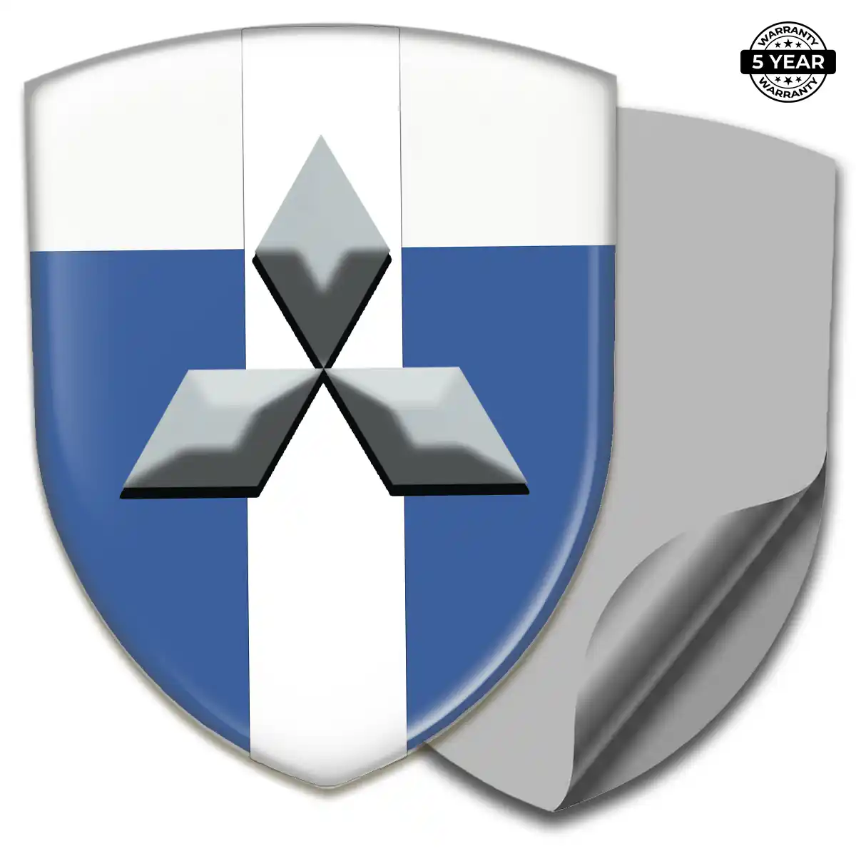 Mitsubishi Gel Emblem Sticker Sleek Style