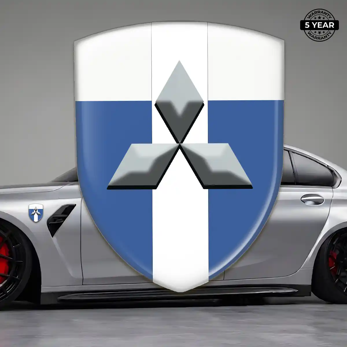 Mitsubishi Gel Emblem Sticker Sleek Style