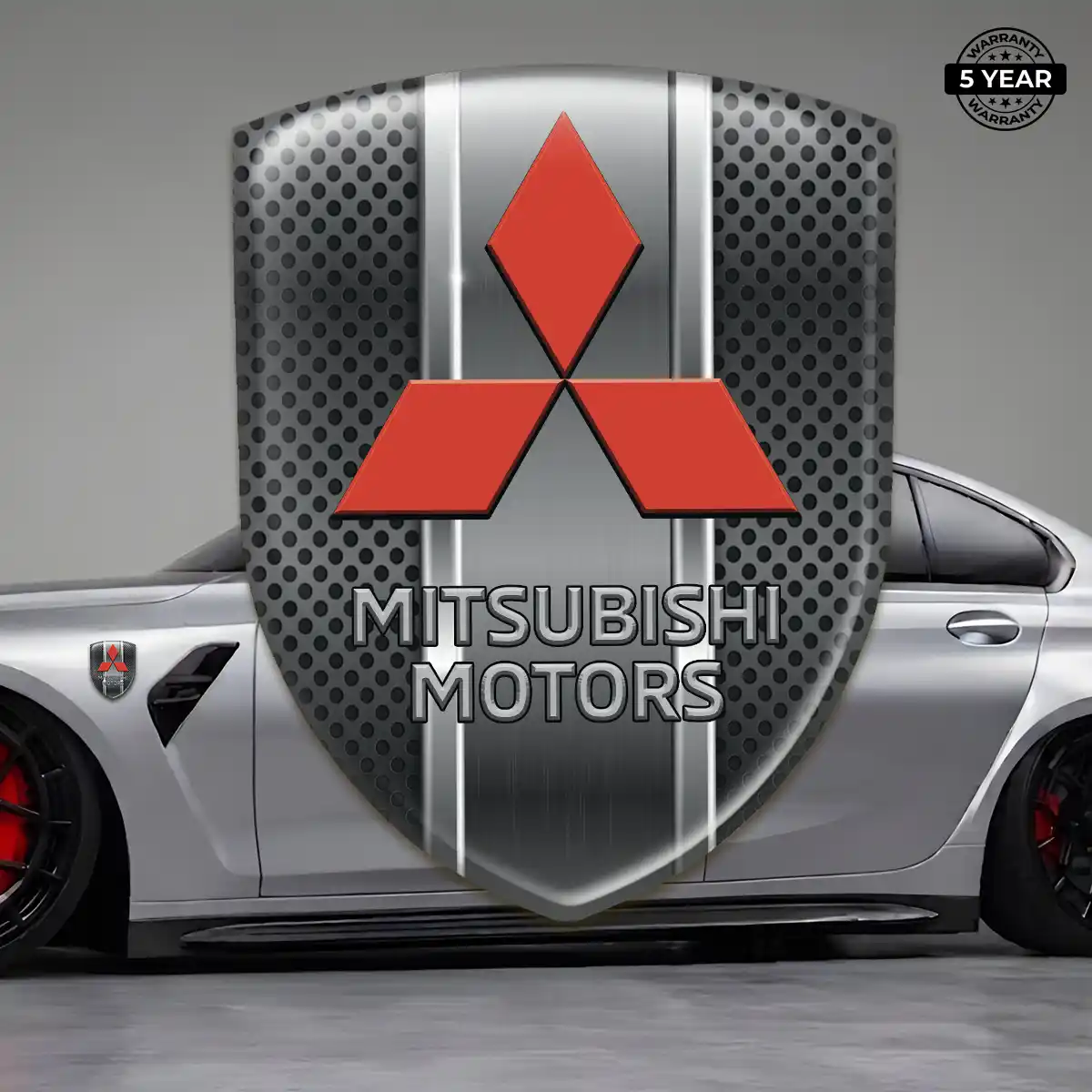 Mitsubishi Gel Emblem Sticker Superior Craft