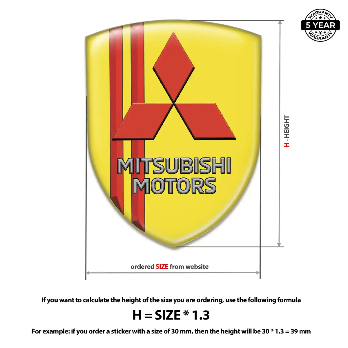 Mitsubishi Logo Badge Deluxe Edition