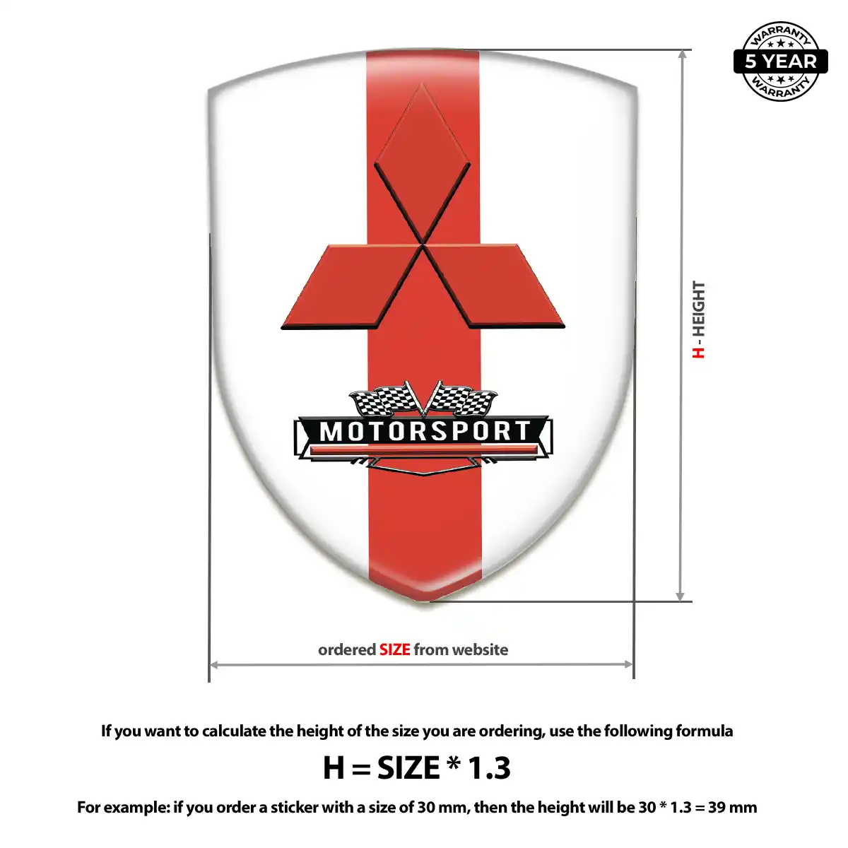 Mitsubishi Logo Badge Elite Finish