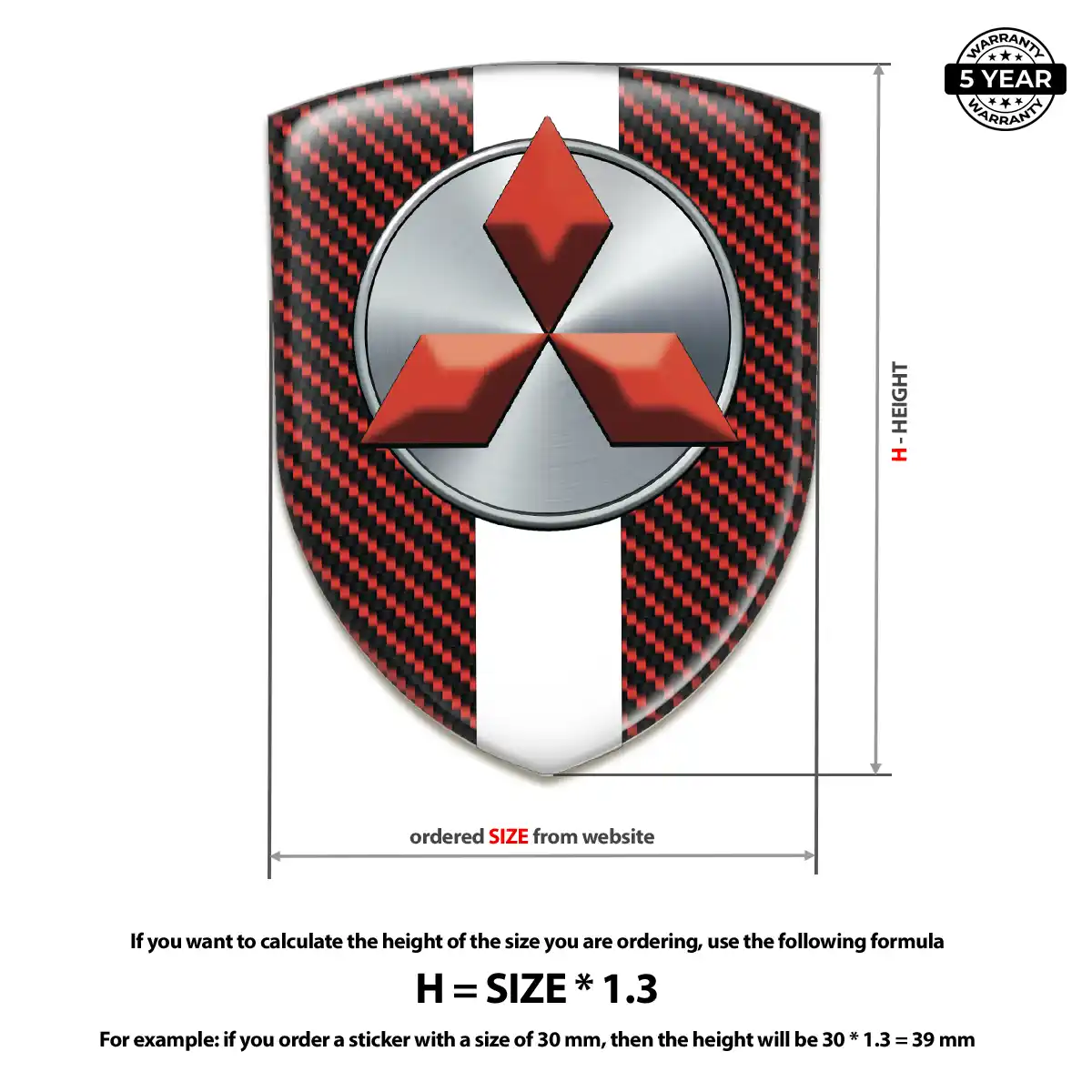 Mitsubishi Logo Badge Exclusive Series