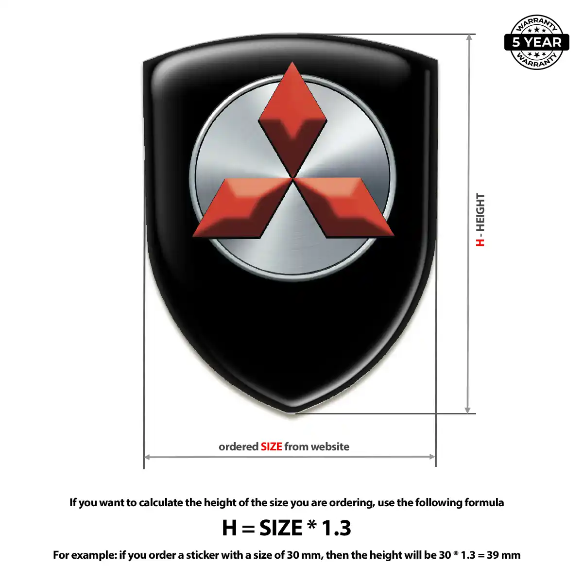 Mitsubishi Logo Badge Refined Design