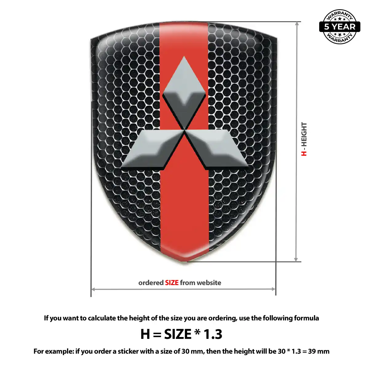 Mitsubishi Logo Badge Signature Grade