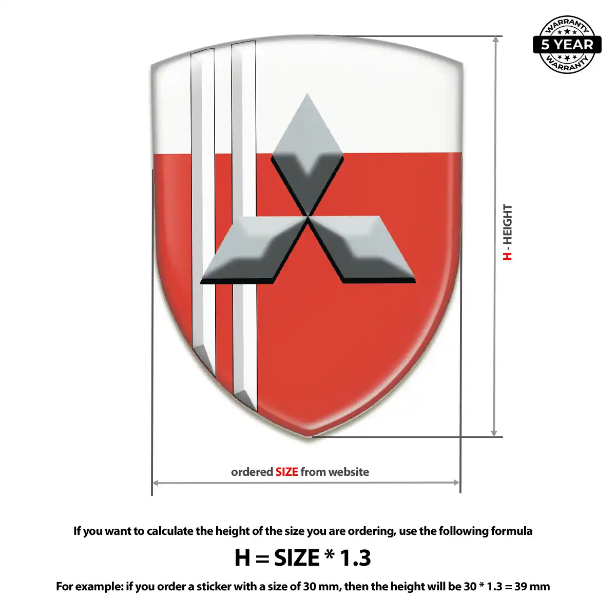 Mitsubishi Logo Badge Sleek Style