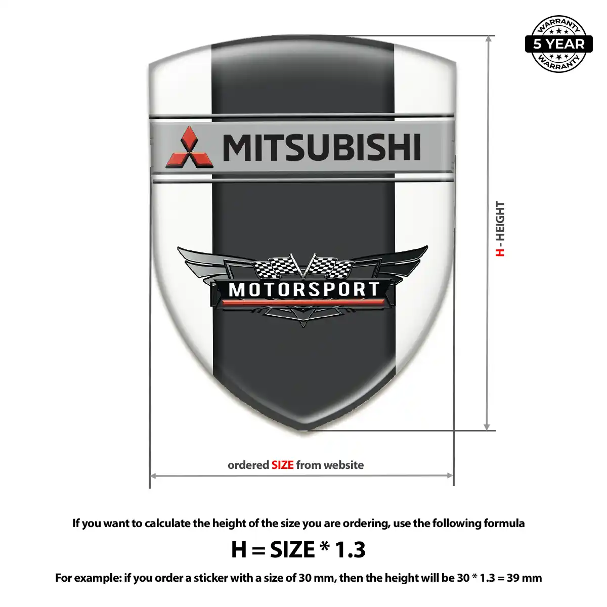 Mitsubishi Logo Emblem Elite Finish