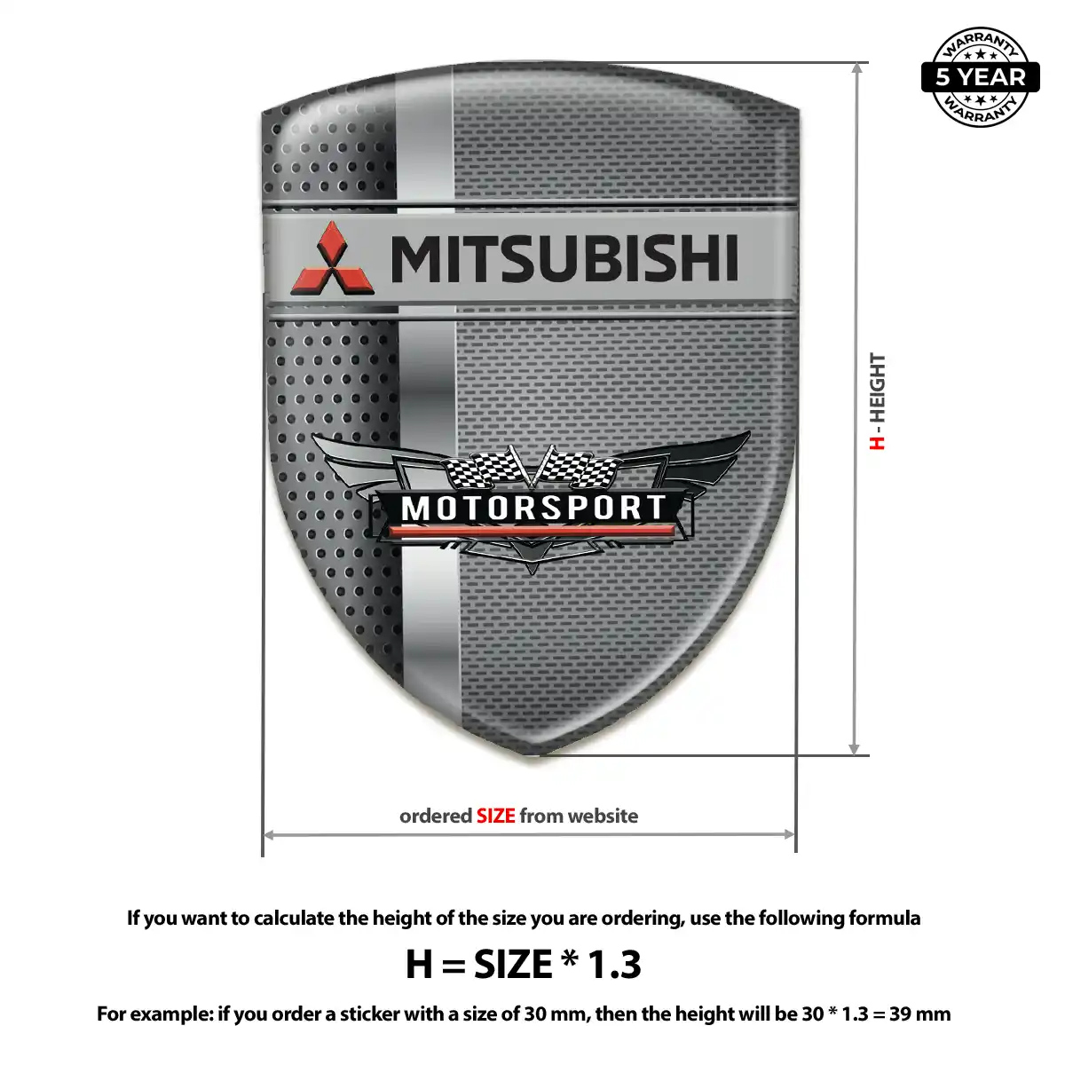Mitsubishi Logo Sticker Deluxe Edition