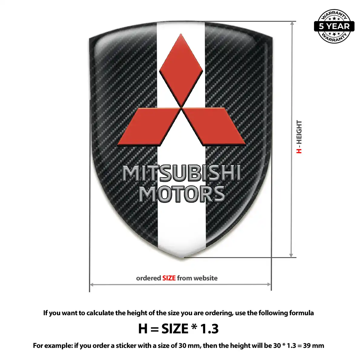 Mitsubishi Logo Sticker Elite Edition