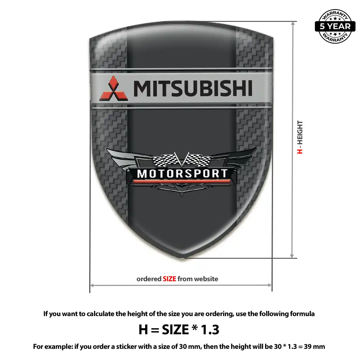 Mitsubishi Logo Sticker Exclusive Series