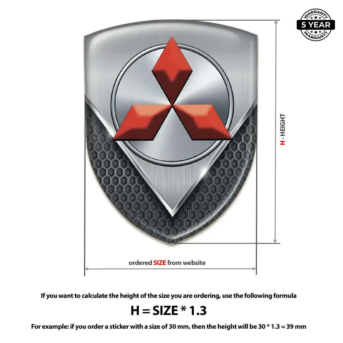 Mitsubishi Logo Sticker Noble Edition