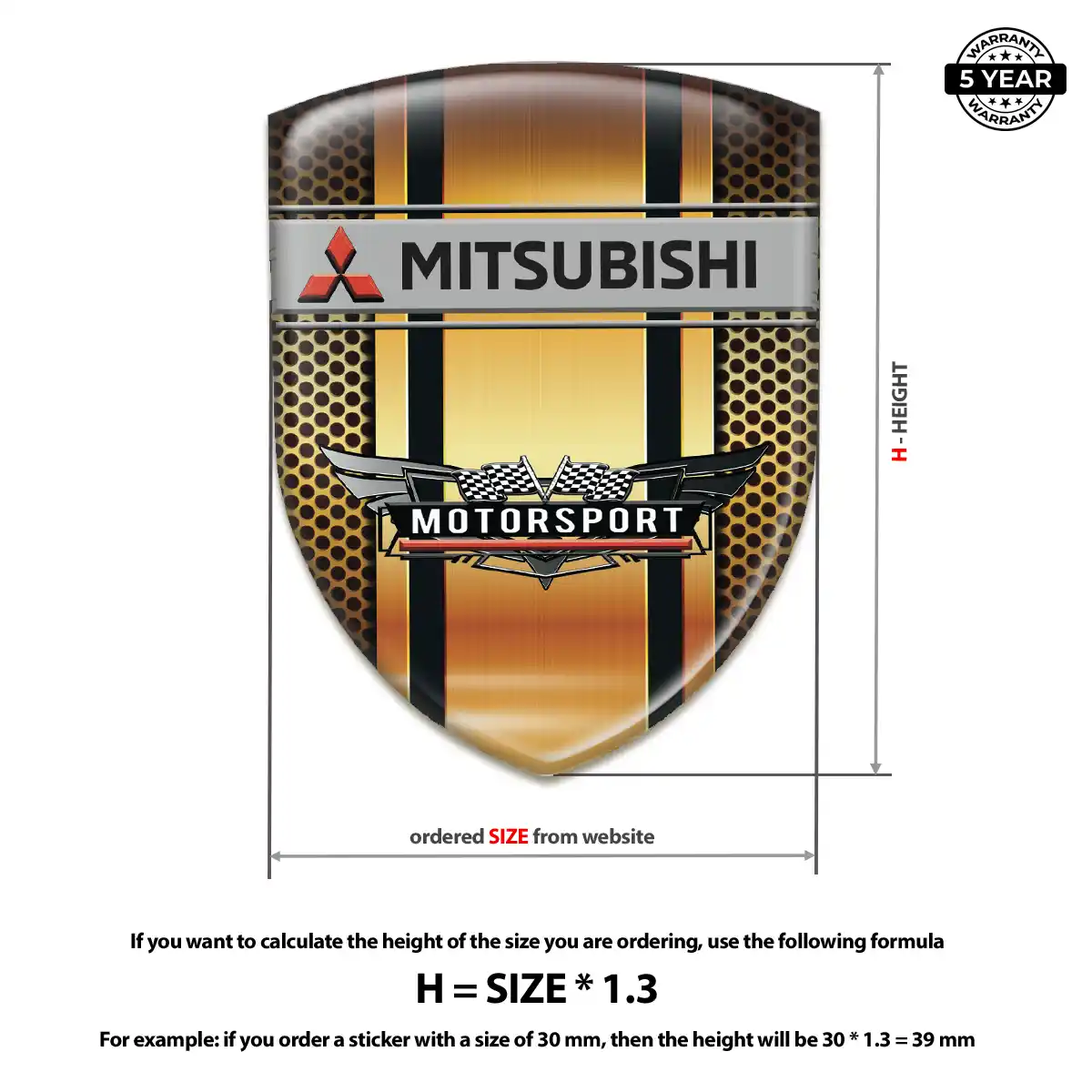 Mitsubishi Logo Sticker Opulent Line