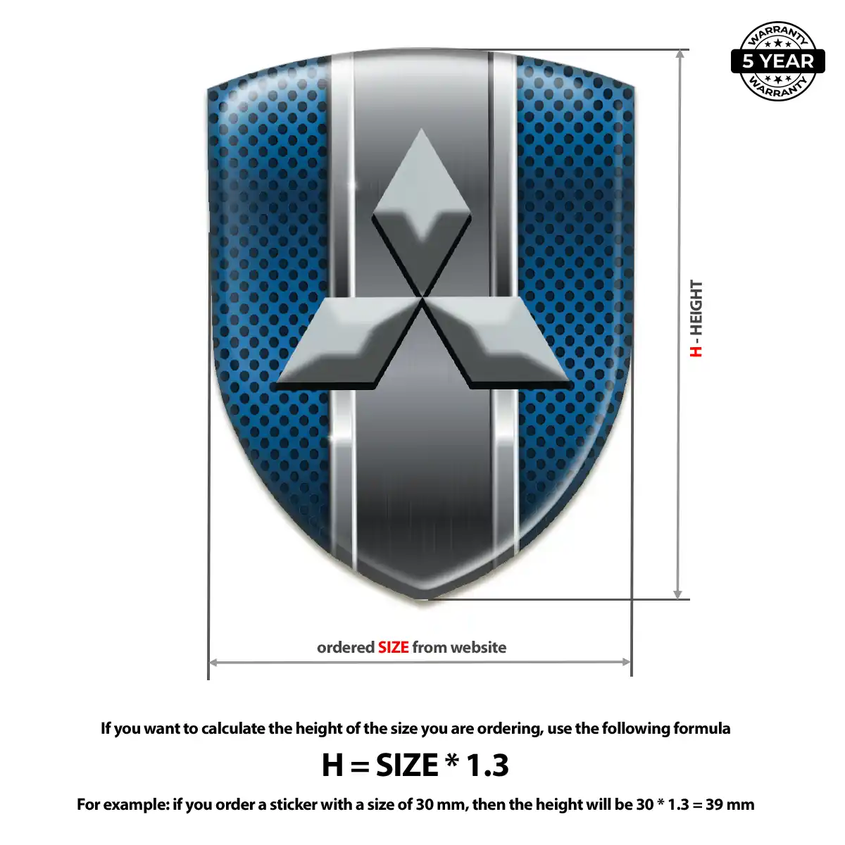 Mitsubishi Logo Sticker Prestige Line