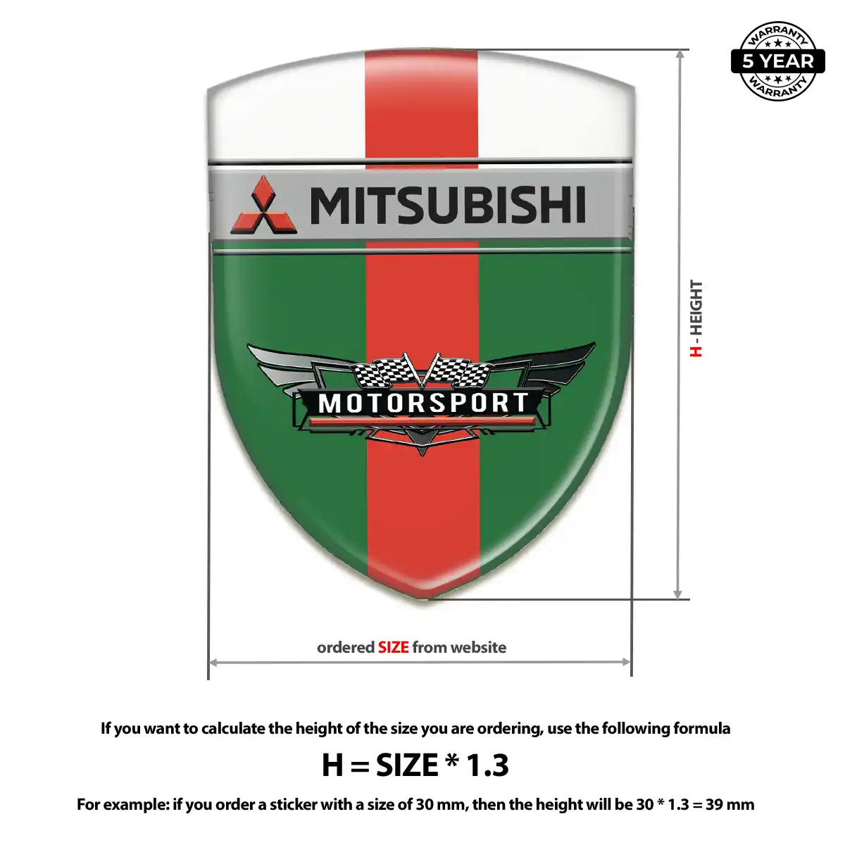 Mitsubishi Polyurethane Domed Sticker Prime Quality