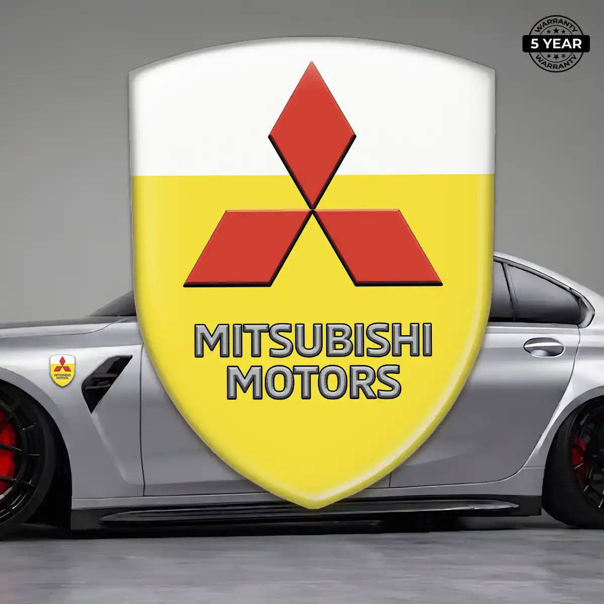 Mitsubishi Polyurethane Domed Sticker Signature Grade