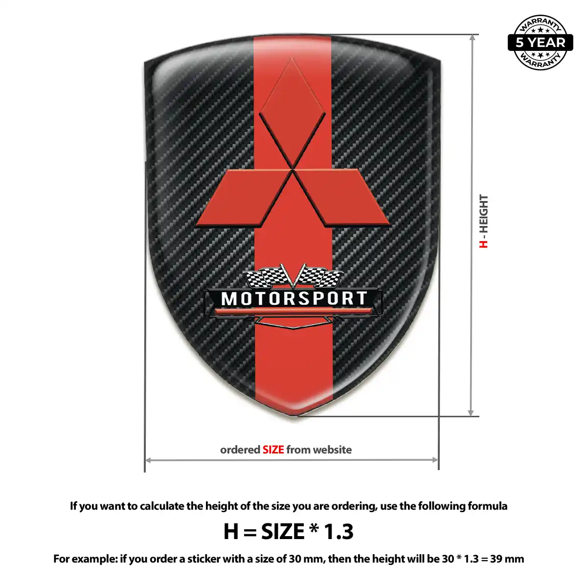 Mitsubishi Resin Badge Sticker Exclusive Series