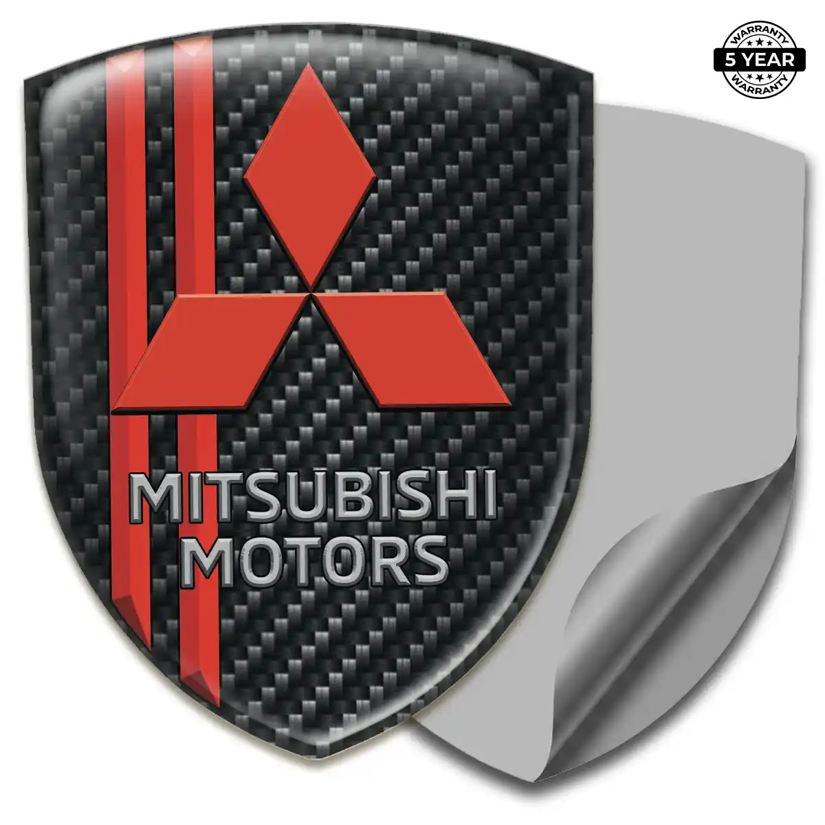 Mitsubishi Resin Badge Sticker Refined Design